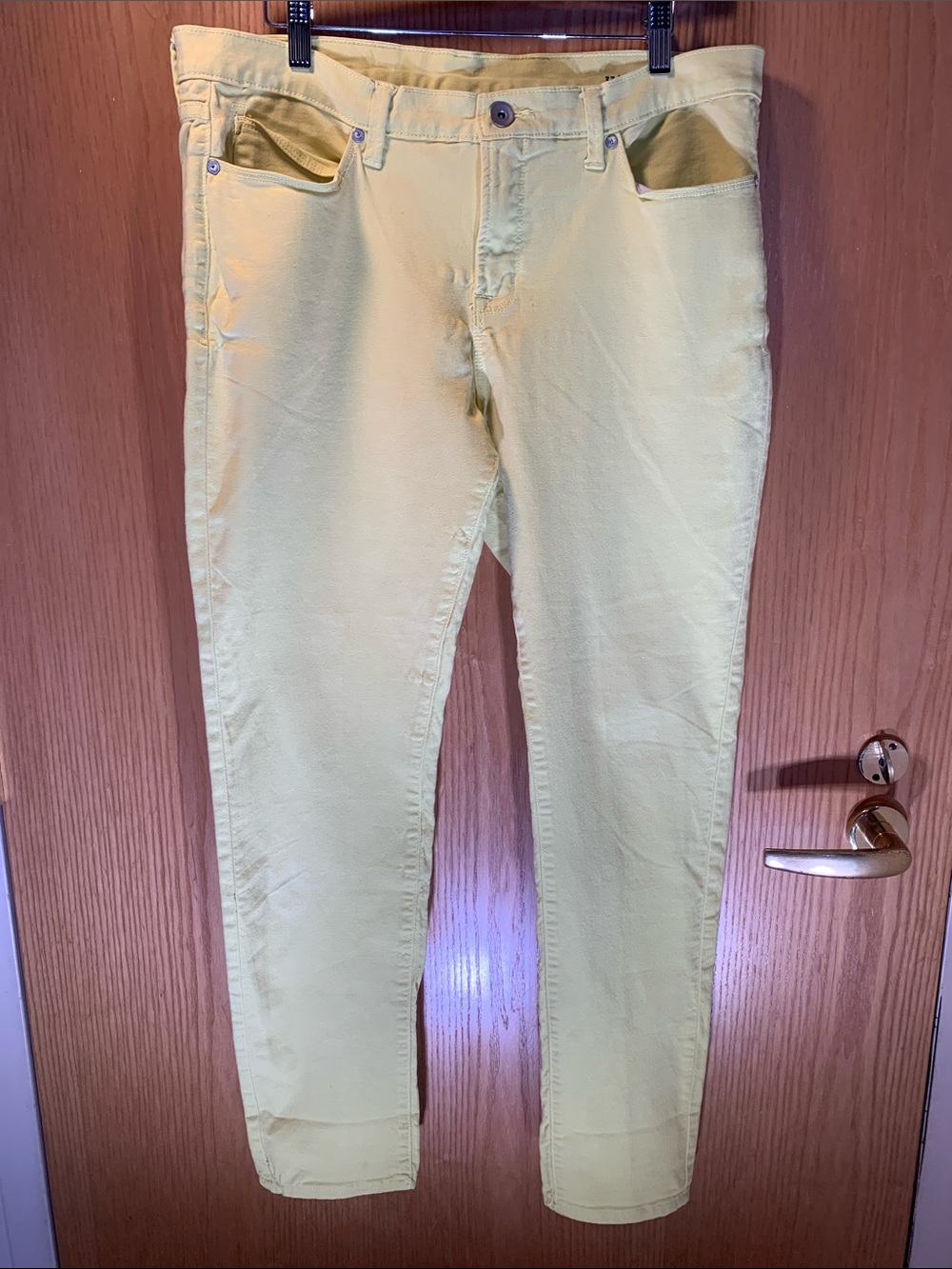 Women’s Slim Fit Chartreuse Jeans -Size 16